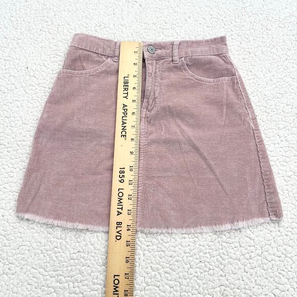 Brandy Melville Juliette Pink Corduroy Mini Skirt - Picture 5 of 6